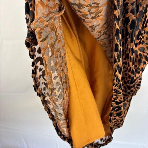 NWT Nasty Gal Leopard Lined Sheer Skirt Size 4 boho, funky, punk, minimalist - Picture 3 of 8